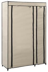 Skládací šatní skříň krémová 110 x 45 x 175 cm textil 282422