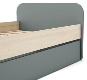 Dětská postel nabet s úložným prostorem 90 x 190 cm zelená