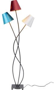 FurniGO Stojící lampa Flexible Velvet Schwarz Tre