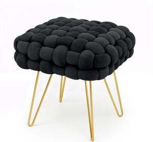 Ak furniture Taburet Dotty černý