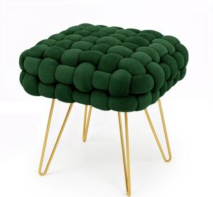 Ak furniture Taburet Dotty zelený