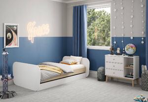 Dětská postel nabet s úložným prostorem 90 x 190 cm bílá