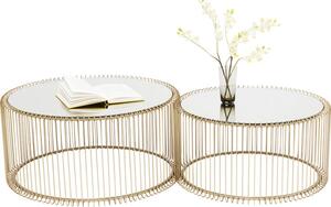 Kare Design Konferenční stolek Wire zlatý