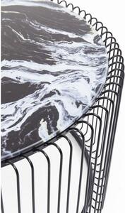 FurniGO Konferenční stolek Wire - černý mramor