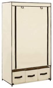 Šatní skříň krémová 87 x 49 x 159 cm textil 282459