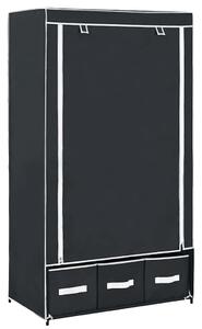 Šatní skříň černá 87 x 49 x 159 cm textil 282457