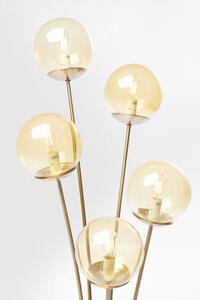 FurniGO Stojící lampa Amber – mosazná 5 světel