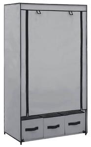 Šatní skříň šedá 87 x 49 x 159 cm textil 282460