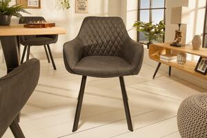 Židle PALERMO antracitová mikrovlákno Nábytek | Jídelní prostory | Jídelní židle | Všechny jídelní židle