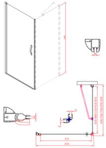 GELCO - ONE sprchové dveře 900 mm, čiré sklo (GO4990)
