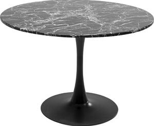 Kare Design Jídelní stůl Schickeria Ø110 cm - mramorový vzhled