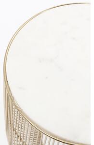 Kare Design Odkládací stolek Beam - bílý mramor