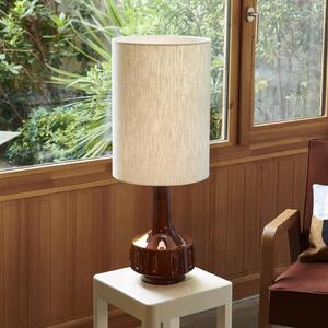 MARKET SET stolní lampa Jimmy, hnědá/béžová, výška 83 cm, Hnědá / rez, Obývací pokoj / jídelna, Keramika
