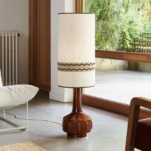 MARKET SET stojací lampa Jimmy, hnědá/béžová, lemování, 121 cm, Hnědá / rez, Obývací pokoj / jídelna, Keramika