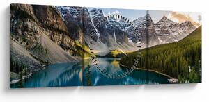 Obraz - Kanada, Národní park Banff, Moraine Lake (s hodinami) (90x30 cm)