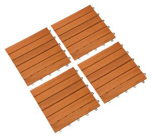 Deuba Dřevěné dlaždice - sada 11ks, 30×30 cm