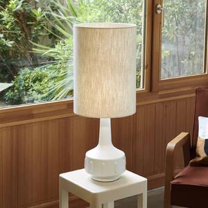 MARKET SET stolní lampa Jimmy, bílá/béžová, výška 83 cm, Bílá / opál, Obývací pokoj / jídelna, Keramika