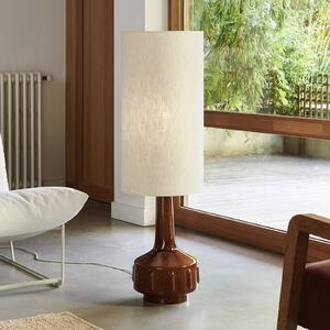 MARKET SET stojací lampa Jimmy, hnědá/béžová, výška 121 cm, Hnědá / rez, Obývací pokoj / jídelna, Keramika
