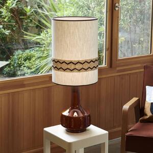 MARKET SET stolní lampa Jimmy, hnědá/béžová, 83 cm, lemování, Hnědá / rez, Obývací pokoj / jídelna, Keramika