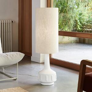 MARKET SET stojací lampa Jimmy, bílá/béžová, výška 121 cm, Bílá / opál, Obývací pokoj / jídelna, Keramika