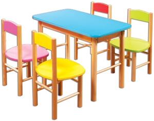 Dětský barevný stoleček AD252 (Barva: Růžová)
