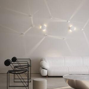 Karman LED nástěnné světlo RAINBOW, bílé, Ø 18 cm, plast, Bílá / opál, Obývací pokoj / jídelna, Plast, Design