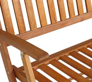 FurniGO Skládací lavička 120 cm - eukalyptus