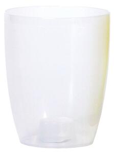 Prosperplast Květináč COUBI ORCHID vysoký bílý transp. mat. 16cm