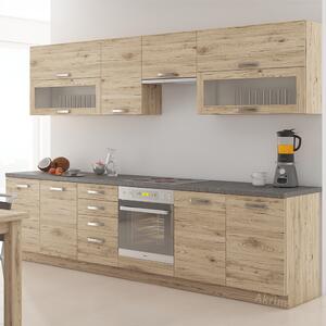 Kuchyňská linka BORDEAUX | 260 cm | UNI provedení | dub bordeaux