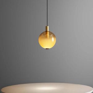 OLEV LED závěsné světlo BEAM STICK NUANCE, jantarová, Ø 20 cm, 927, stmívatelný, Hnědá / rez, Obývací pokoj / jídelna, Sklo, Design