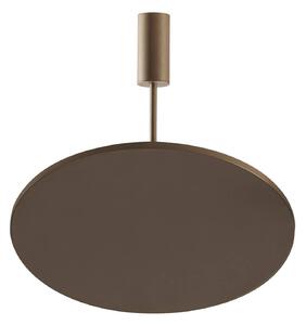 OLEV LED stropní svítidlo FLUENTIS, hnědá, Ø 54 cm kov 2 700 K, Hnědá / rez, Obývací pokoj / jídelna, Hliník, Design
