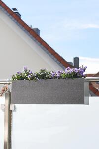 Balkónový truhlík BENNO, vláknocement, šířka 62 cm, šedý