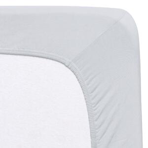 ELASTICKÉ PROSTĚRADLO, žerzej, světle šedá, 90-100/200-220 cm Florella - Prostěradla