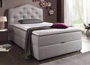 (4356) Fullen boxspring postel šedá 180/200