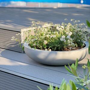 Okrasná miska PLANA, sklolaminát, Ø 44 cm x výška 11 cm, beton design