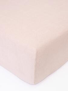 MK Lůžkoviny Froté prostěradlo do postýlky 60 × 120 cm - pudrová