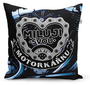 Sablio Polštář Miluji svou motorkářku: 40x40 cm