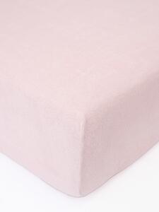 MK Lůžkoviny Froté prostěradlo do postýlky 60 × 120 cm - starorůžová