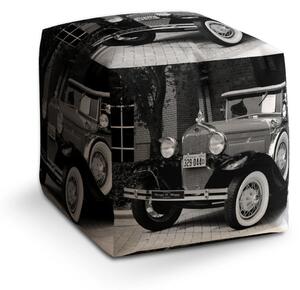 Sablio Taburet Cube Černobílý veterán - 40x40x40 cm