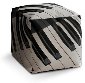 Sablio Taburet Cube Klávesy piana - 40x40x40 cm