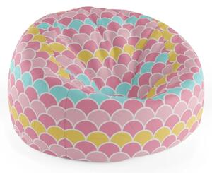 Sablio Sedací vak Cocoon Barevné šupiny - 75 x 45 x 35 cm