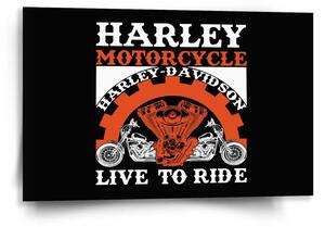 Sablio Obraz Harley-Davidson Live to ride - 60x40 cm