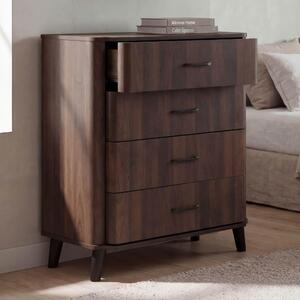 Komoda HWC-P42, píborník, 4 zásuvky, MDF 92 x 80 x 40 cm vzhled oechu