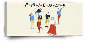 Sablio Obraz Seriál přátelé FRIENDS Postavy - 110x50 cm