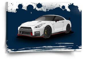 Sablio Obraz Nissan GTR 35 Modrý - 120x80 cm
