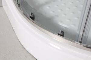 Olsen Spa Sprchový asymetrický kout s vaničkou IBIZA II, Provedení - Levé (SX), Barva rámu zástěny - Hliník chrom, Výplň - Čiré bezpečnostní sklo - 5 mm, Šíře - 100 cm, Hloubka - 80 cm (OLBIBI210L)