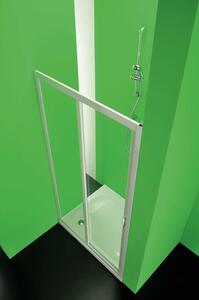 HOPA - Sprchové dveře MAESTRO DUE, Výška - 185 cm, Barva rámu zástěny - Plast bílý, Provedení - Univerzální, Výplň - Čiré bezpečnostní sklo - 3 mm, Šíře - 145 cm (BSMAD14S)