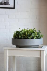 Mísa na květiny ESCADA LOW, sklolaminát, Ø 37 cm, šedá - beton design