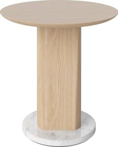 Konferenční stolek Root Ø42, v. 44 cm, více variant - Bolia Varianta: bílý dub, šedý/bílý mramor