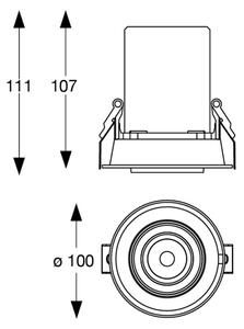 Ideal Lux - LED Podhledové bodové svítidlo NOVA LED/12W/230V CRI 90 černá